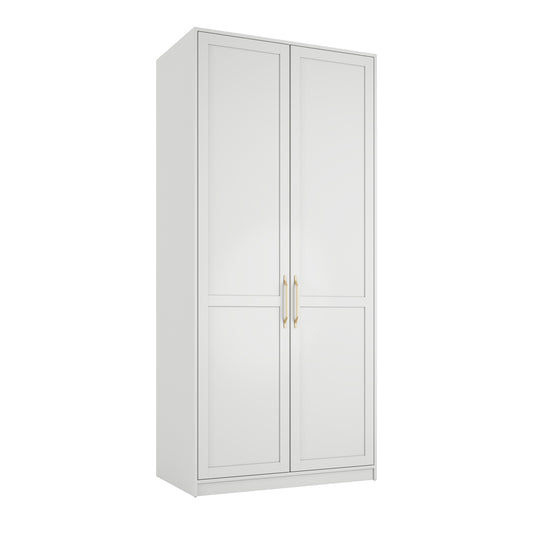 White wardrobe with two doors 