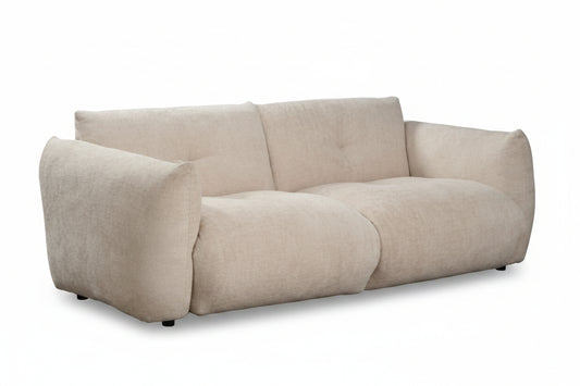 Beige sofa on a white background