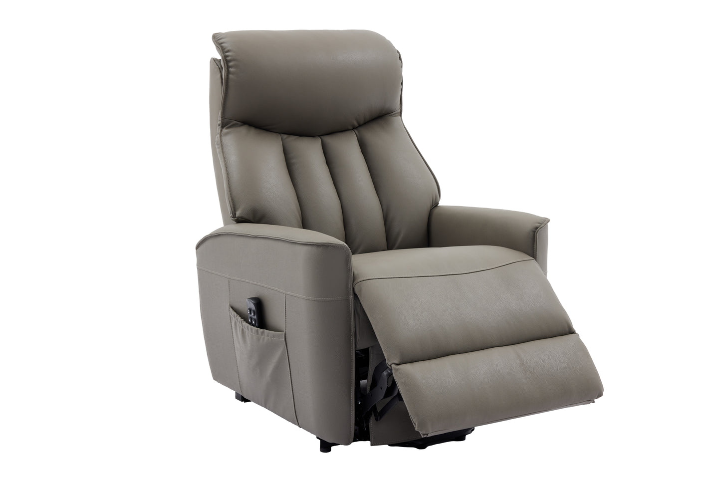 Taupe recliner chair part open view