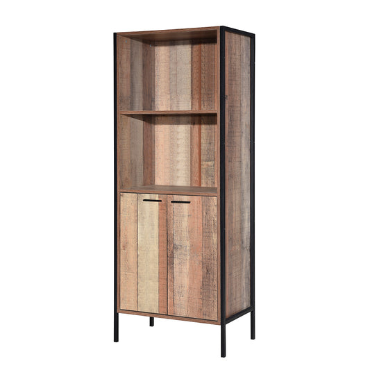 Wooden cabinet with shelves and doors 