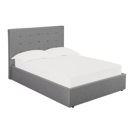 Grey upholstered bed frame