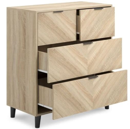 Stockholm Chevron  Bedroom Furniture in Sonama Oak
