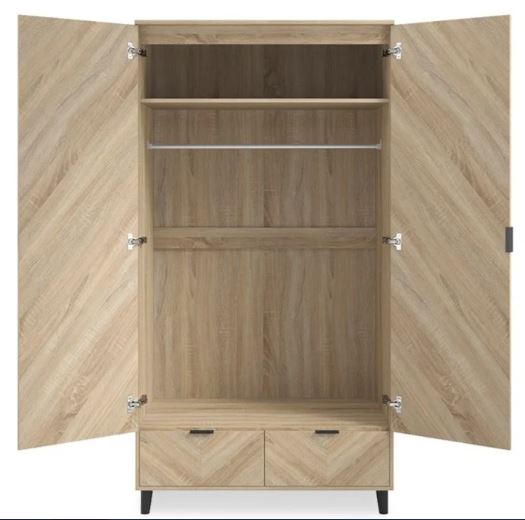 Stockholm Chevron  Bedroom Furniture in Sonama Oak