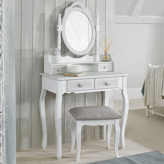 Brittany White-Grey Dressing Table