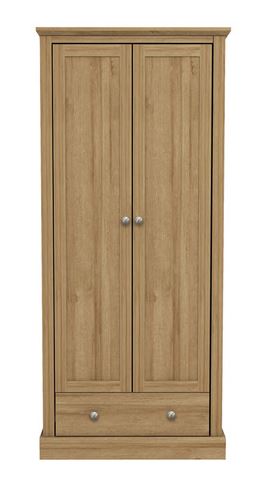 DEVON RANGE (Two door one drawer wardrobe) Oak
