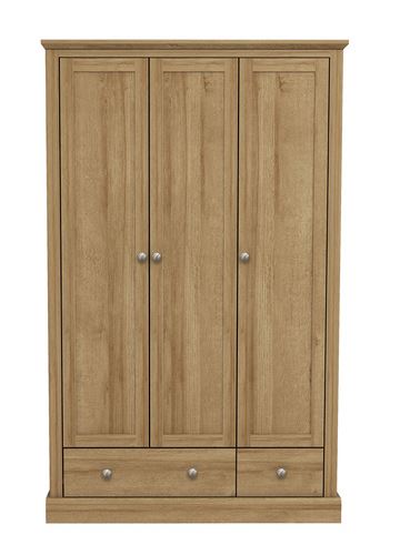 DEVON 3 DOOR 2 DRAWER WARDROBE, OAK