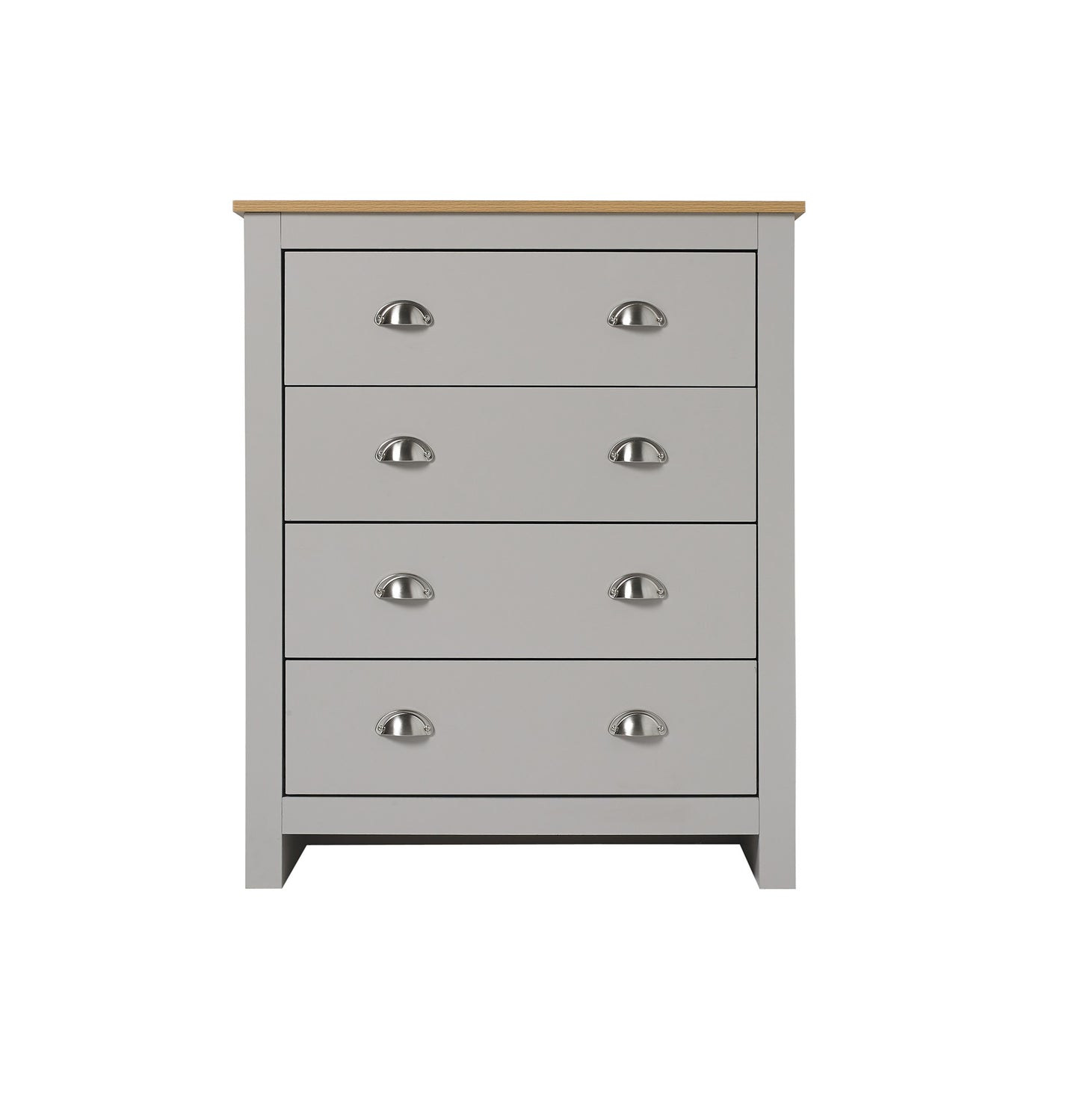 Lancaster grey & oak large four drawer chest