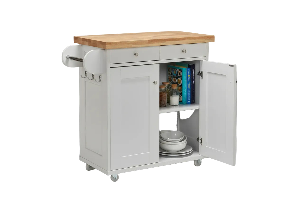 Portland serving/storage Island White