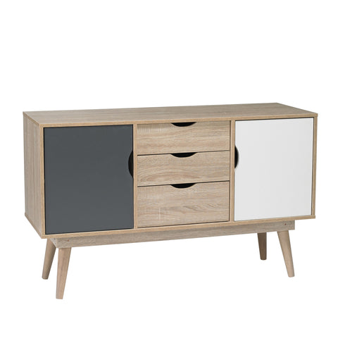 Scandi sideboard Grey white and oak-glenwood furnishings
