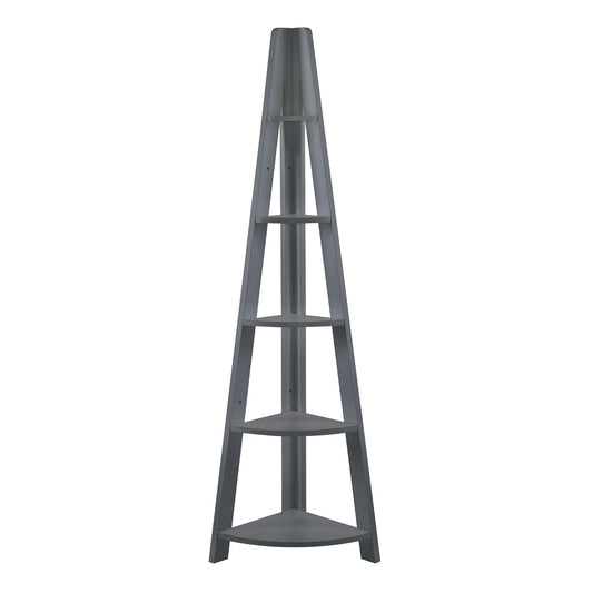 Tiva corner ladder shelf unit  black